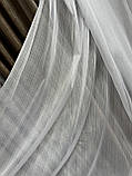 Тюль «живі нитки» білий перламутровий заввишки 2,95 м, фото 5