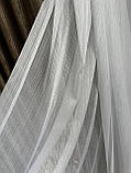 Тюль «живі нитки» білий перламутровий заввишки 2,95 м, фото 7
