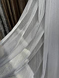 Тюль «живі нитки» білий перламутровий заввишки 2,95 м, фото 3