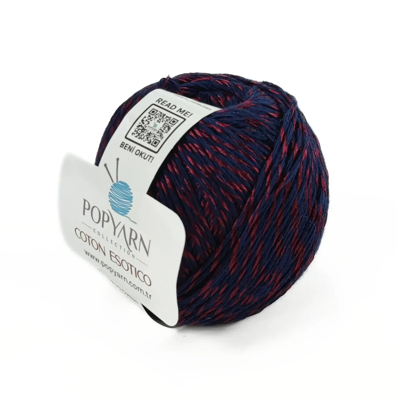 Пряжа Coton Esotico/Котон Єзотико, синьо-ліловий В-4, Popyarn, фото 1