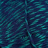 Пряжа Coton Esotico/Котон Езотіко, синьо-смарагдовий В-2, Popyarn, фото 2