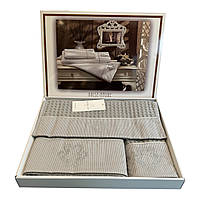 Набір рушників Maison D'or Brise Apone Grey вафельні 40-60 см, 50-100 см, 85-150 см сірий