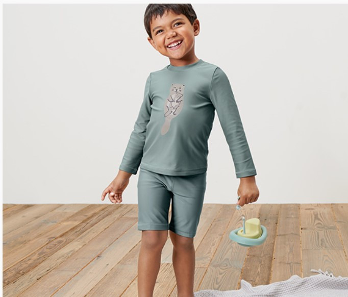 Розкішний якісний дитячий купальний комплект із захистом від УФ-випромінювання від tcm tchibo (Чібо), фото 1