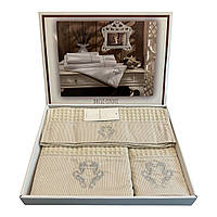 Набір рушників Maison D'or Brise Apone Beige вафельні 40-60 см, 50-100 см, 85-150 см бежевий