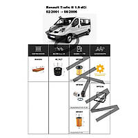 Комплект фільтрів Renault Trafic II 1.9 dCi (2001-2006) WIX