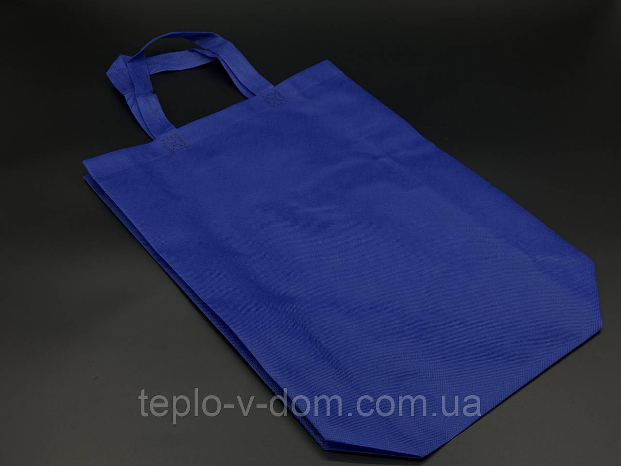 Еко сумка спанбонд. Колір синій. 30Х38Х10см