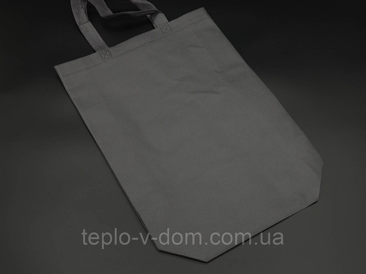 Еко сумка спанбонд. Колір сірий. 30Х38Х10см