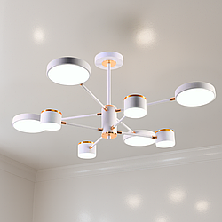 Люстра лучи Sirius 132W до 20 кв.м колір Білий + Золото B X13288/8 WT+FGD