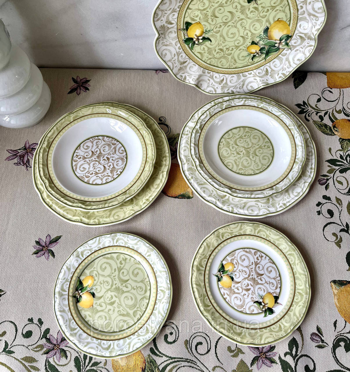 Набір обідній на 6 персон 18 предметів Brandani Limoni, фото 1