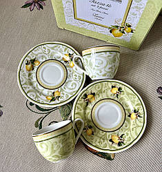 Набір 2 чашки з блюдцями 100 мл Brandani Limoni