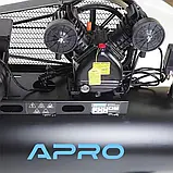 Компресор вертикальний Apro OFBD-100V 8Бар 2.2 кВт 402 л/хв 100 л (2 крани) + Олія 0,5 л (850183), фото 10