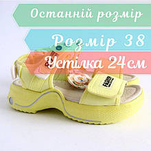 10075D Спортивні босоніжки на липучках для дівчинки тм Том.м размер 38 - стелька 24 см