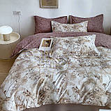 Євро комплект постільної білизни 180*200+20см з простирадлом на гумці Постільна білизна з фланелі євро розмір, фото 9