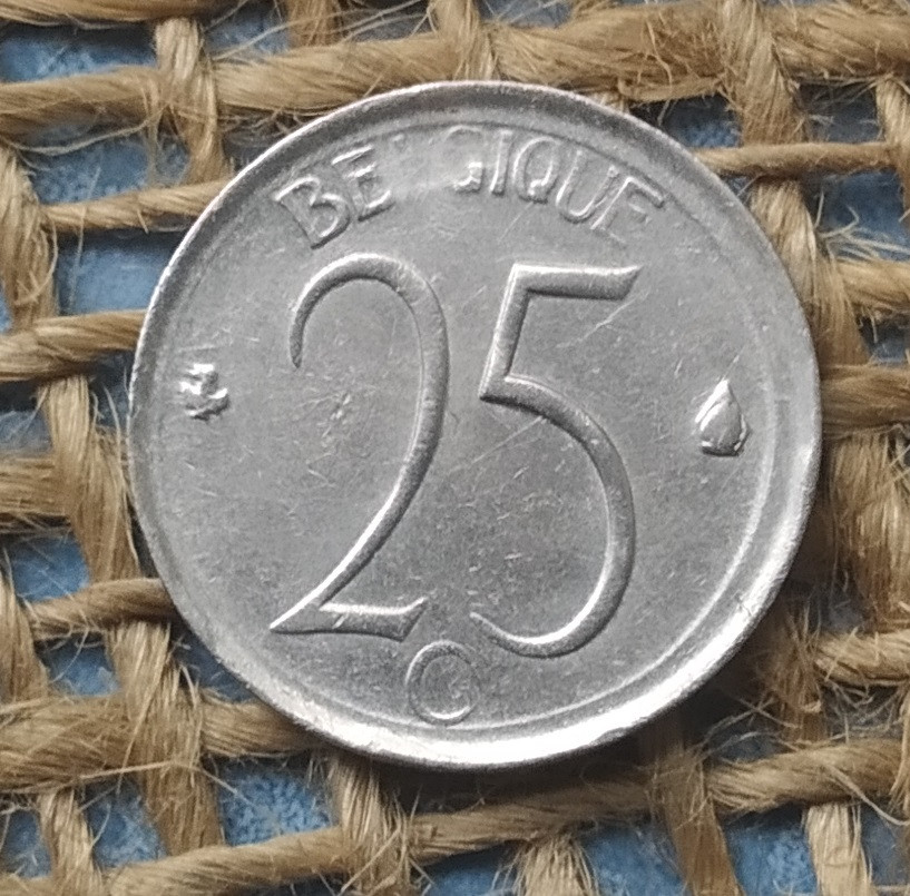 25 сантимiв 1966 року. Бельгiя