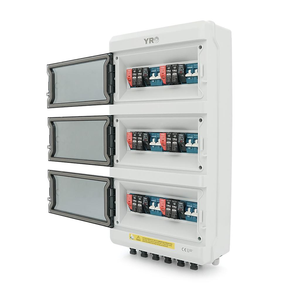 Комбінатор для сонячних систем YRPVB-6/6CB DC600V з блискавкозахистом (6 входів/6 виходів) (струм 32А 600В), фото 1