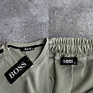 Костюм чоловічий літній сірий футболка та шорти фірмовий Hugo Boss, фото 5