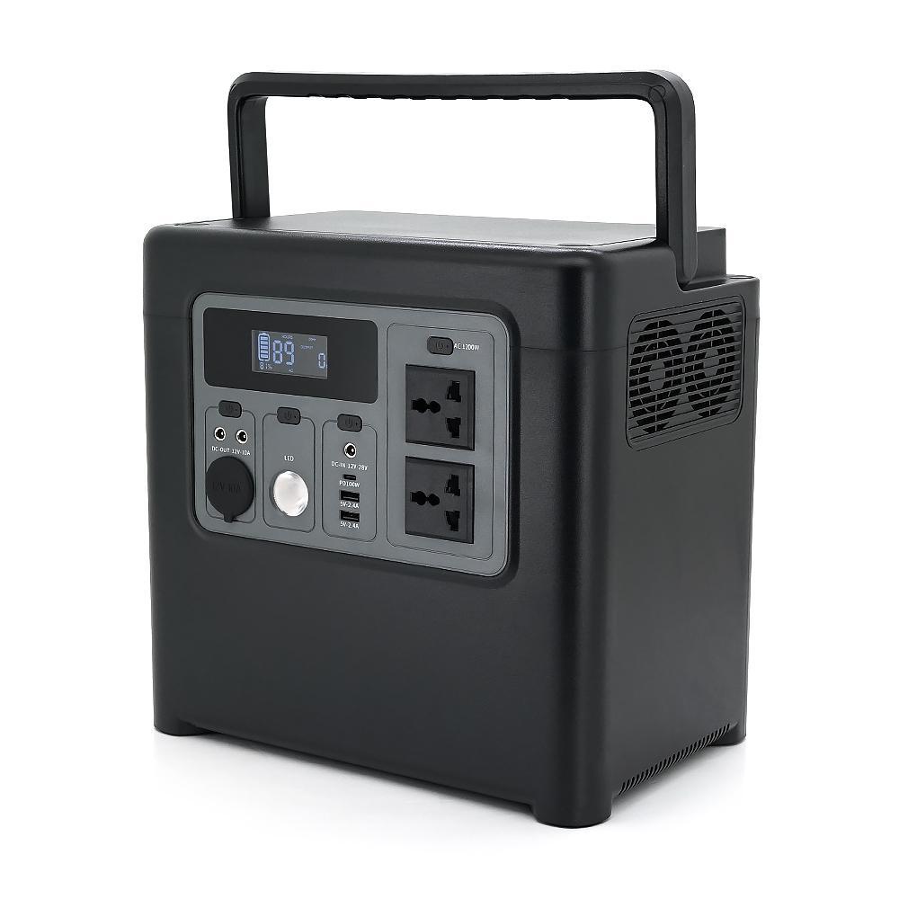 Портативна зарядна станція XO-PSA-1200W потужністю 1200W, (1229Wh/ 384000mAh), Output: 2AC+2USB+ 1Type-C+1DC +1*Cigarette Lighter