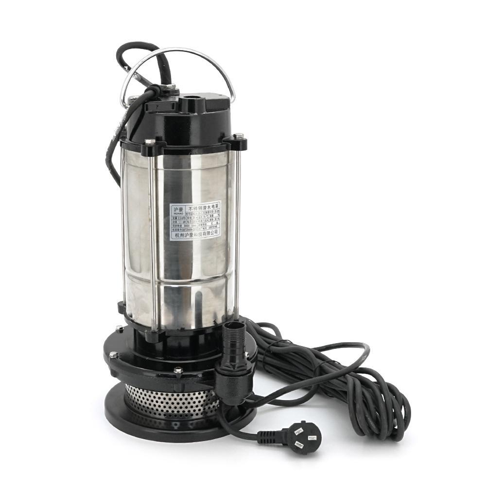 Занурювальний насос, 1500W, 220V, до 3 м³/год, підйом до 28 м, 25мм, нержавіюча сталь + перехідник