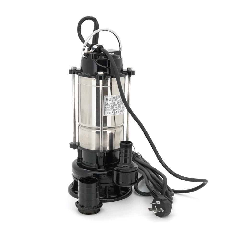 Занурювальний насос, 370W, 220V, до 5 м³/год, підйом до 5 м, 40 мм, нержавіюча сталь + перехідник