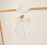 Легкий бодік для дівчинки, білий, хрестини, нарядний 56,62,68,74,80, фото 2