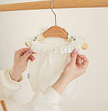 Легкий бодік для дівчинки, білий, хрестини, нарядний 56,62,68,74,80, фото 4