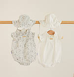 Легкий бодік для дівчинки, білий, хрестини, нарядний 56,62,68,74,80, фото 6