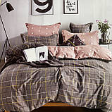 Полуторний комплект постільної білизни із простирадлом на гумці 150*220см. Постільна білизна з фланелі, фото 2