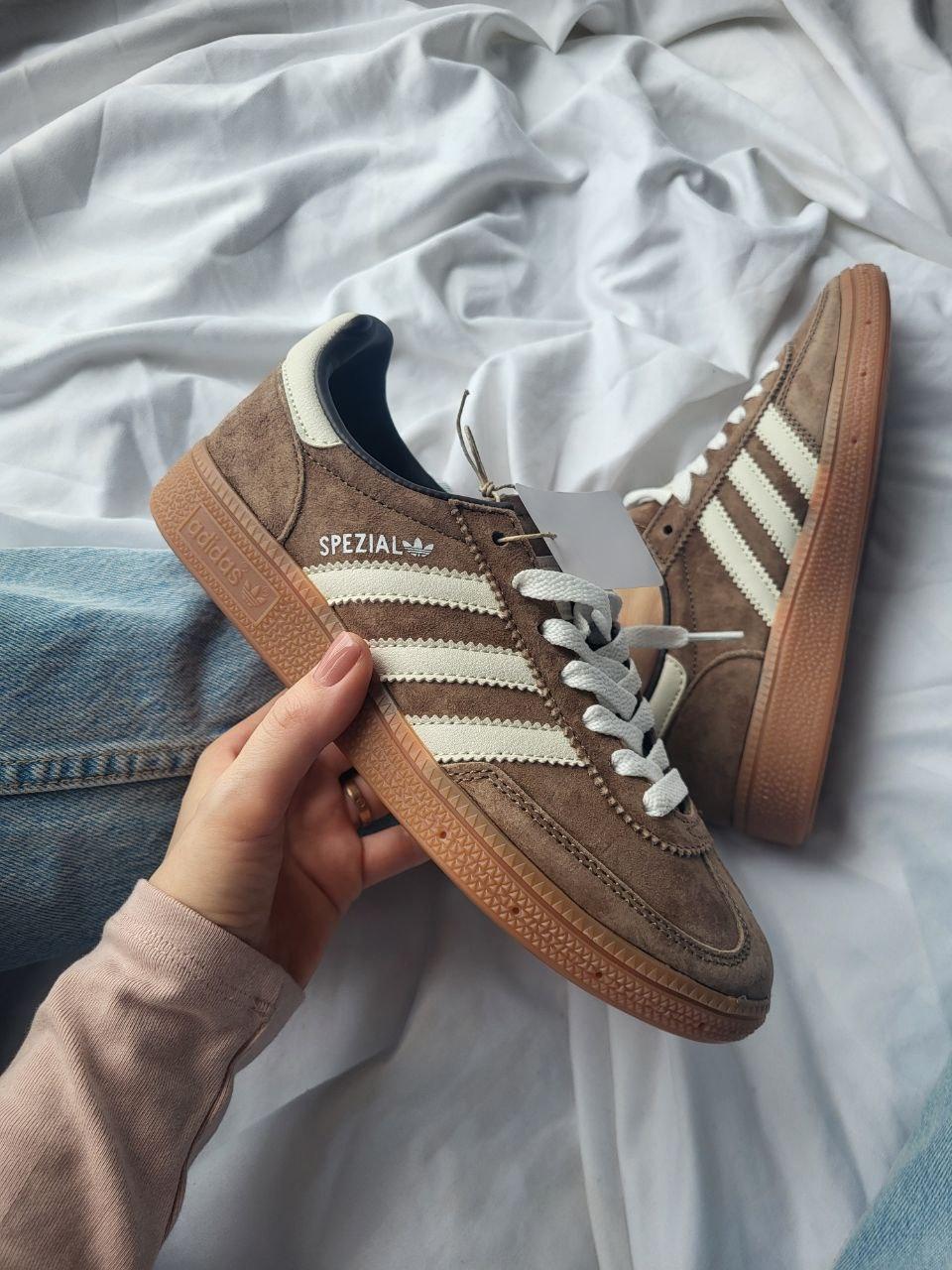 Кросівки чоловічі коричневі Adidas Spezial Brown White (20851), фото 1