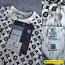 Костюм чоловічий літній білий футболка та шорти фірмовий Louis Vuitton, фото 2