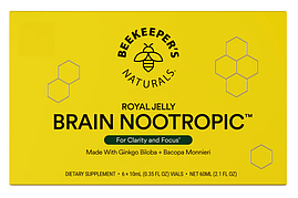 Beekeeper's Naturals Royal Jelly Brain Nootropics 6 Vials x 10 ml