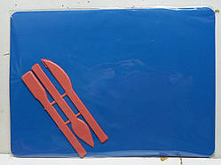 Дошка для пластиліну і три стеки / дошка для ліплення / дощечка для пластиліну /  А4 253×183 мм / СИНЯ