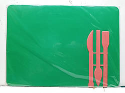 Дошка для пластиліну і три стеки / дошка для ліплення / дощечка для пластиліну /  А4 253×183 мм / ЗЕЛЕНА (САЛАТОВА)