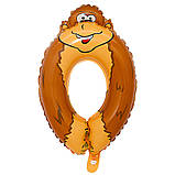 Кулька цифра 0 Мавпочка 16 дюймів різнобарвний, фото 2