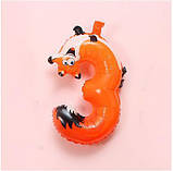 Кулька цифра 3 Лисичка 16 дюймів різнобарвний, фото 3