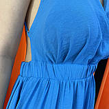 Сарафан жатка бретелі довжина максі 42/46 блакитний, фото 2