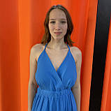 Сарафан жатка бретелі довжина максі 42/46 блакитний, фото 6