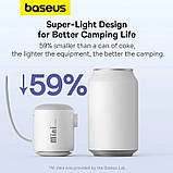 Портативний насос Baseus PocketGo з LED-лампою | Електронасос 230 л/хв, 150 psi, вакуум 3500 Pa, акумулятор 1600 mAh, USB Type-C, фото 6