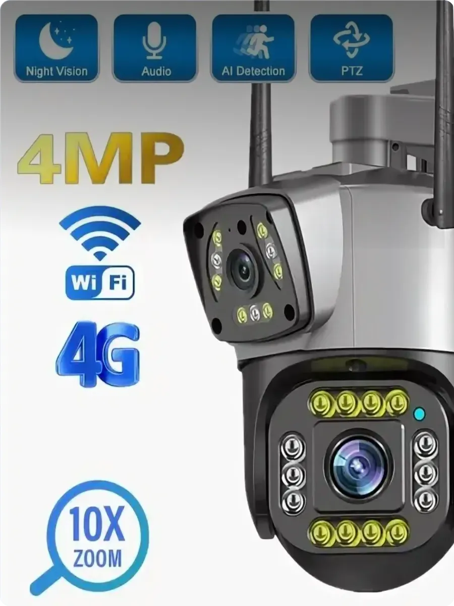 Вуличні камери (Під SIM-карту), Камера відеоспостереження з датчиком руху та записом, DVS, фото 1