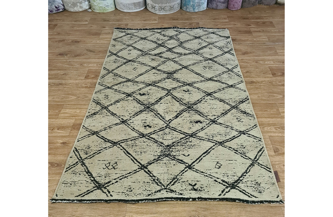 Петльовий, плетений, м'який килим Therapyt 2311 бежевий, фото 1