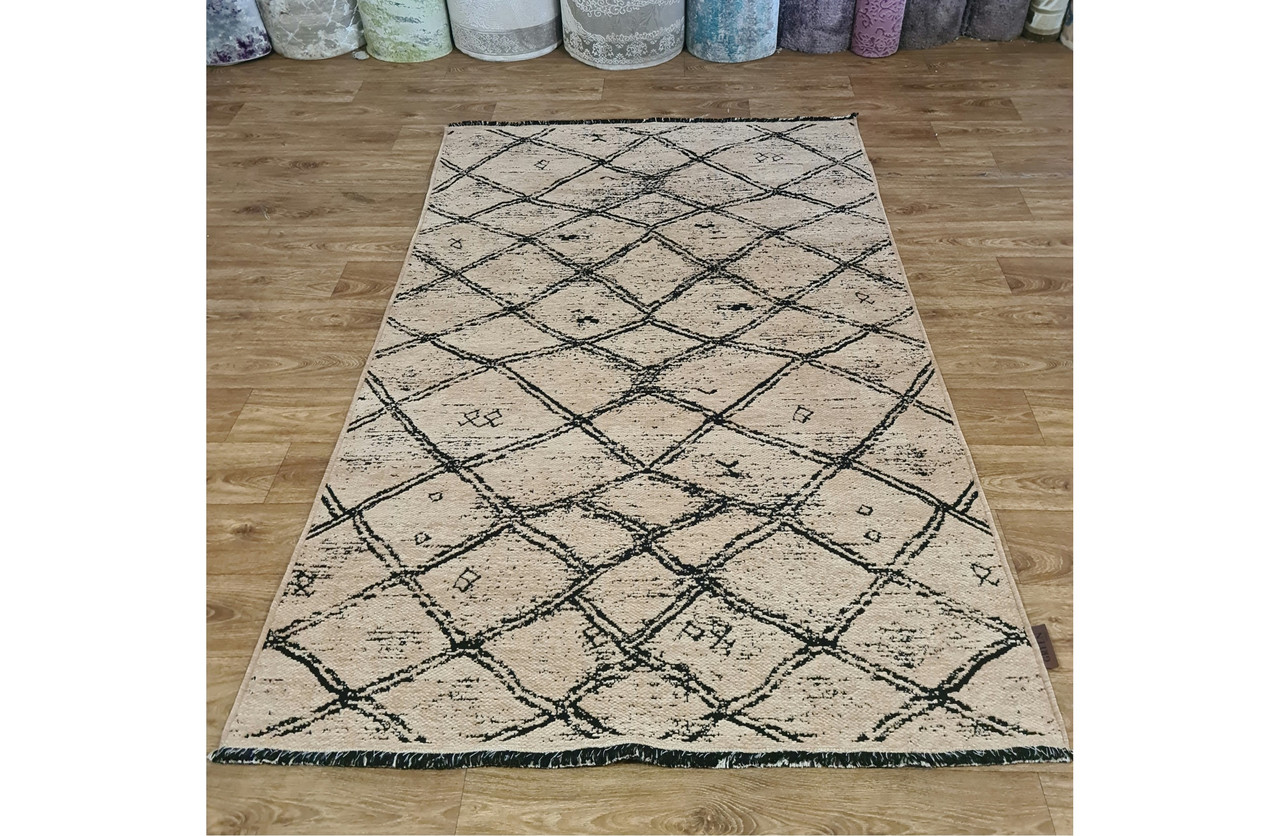 Петльовий, плетений, м'який килим Therapyt 2304 бежевый, фото 1