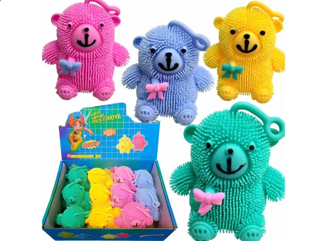 Їжачок медведик світящий силіконовий на гумці