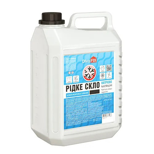 Клей силікатний 5 л Рідке скло DivoFix, фото 1