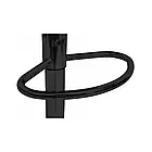 Стілець для бару шкіряний з дерев'яною спинкою MODENA Wood, механізм газліфт, поворот на 360 °, колір чорний, фото 7