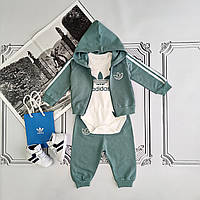 Костюм Adidas для новонародженого хлопчика, комплект з бодіком