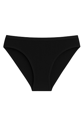 Трусики хіпстери в рубчик бавовняні SMY чорні 2XL