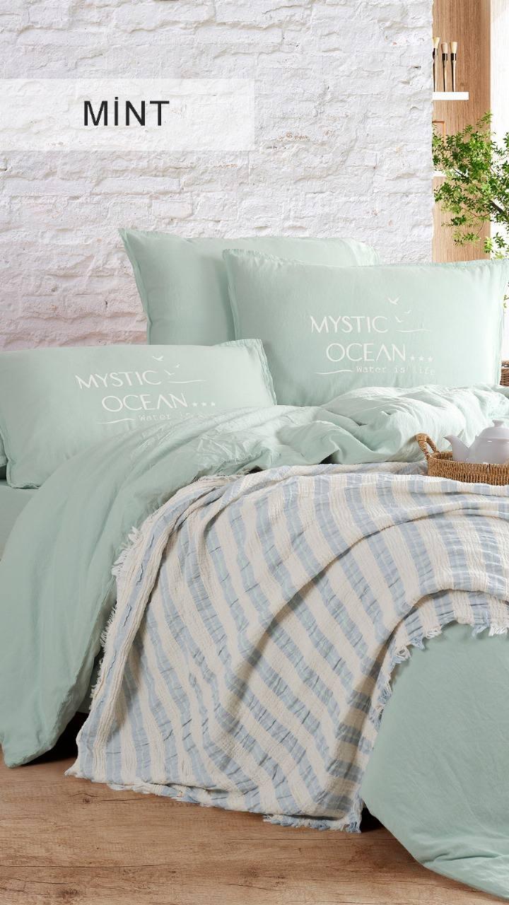 Постільна білизна з пледом Istanbul Mysic Ocean Mint - Turkey