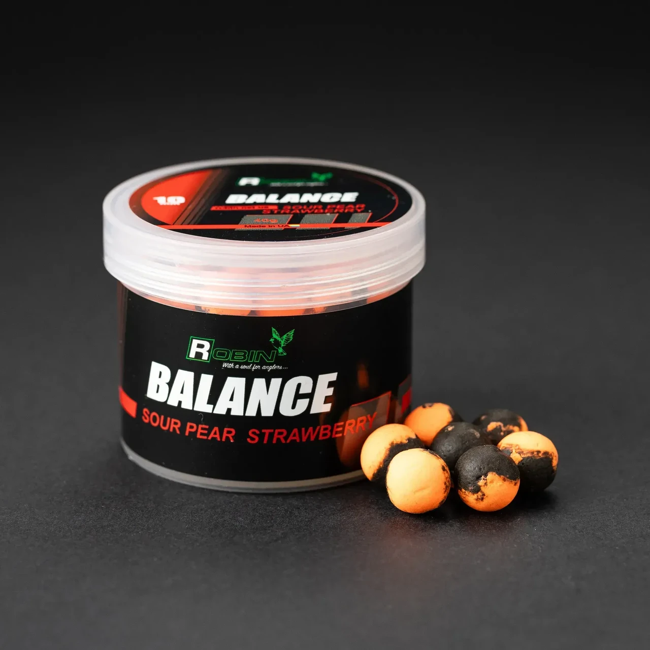 Бойли нейтральні Robin Balance Sour Pear Strawberry / Кисла груша - Полуниця 12мм (40г., 44шт/уп) (wafters)