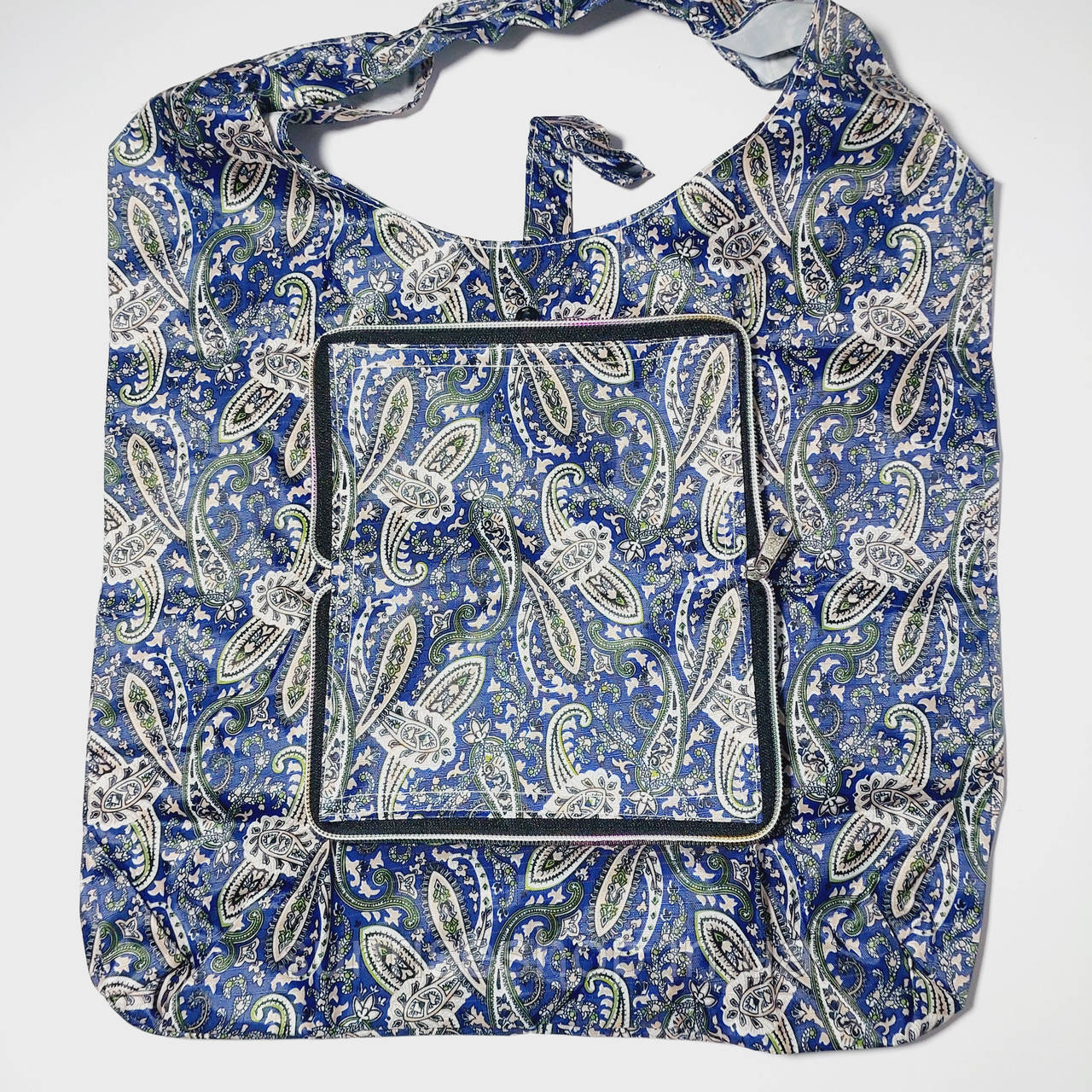 Екосумка з кишенею складається в гаманець забарвлення мікс