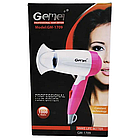 Дорожній складаний фен для волосся Gemei GM-1709 1000W з іонізацією, фото 3