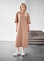 Платье Женское Стаф Кофейное Длинное Классическое Staff St Brown Shopingo Сукня Жіноча Стаф Кавова Довга